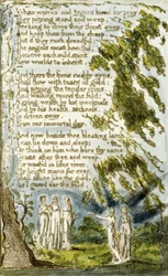 P.124-1950.pt20 Night（続き）：Songs of Innocence and of Experience（copy R）c.1802-08（etching、ink and wc）のプレート20